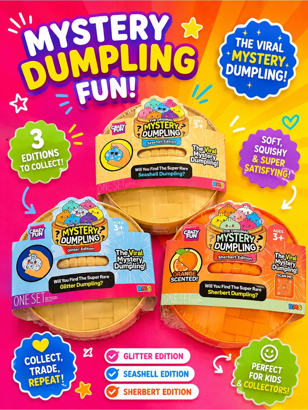 RMS Mystery Dumpling BUNDLE! Seashell, glitter and sherbet